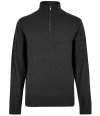 K254 KK254 Kustom Kit Regular Fit Arundel 1/4 Zip Sweater Graphite Grey colour image